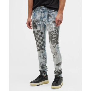 AMIRI X Wes Lang Sketch Jeans Indigo Wash